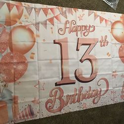 Happy 13th Birthday Banner