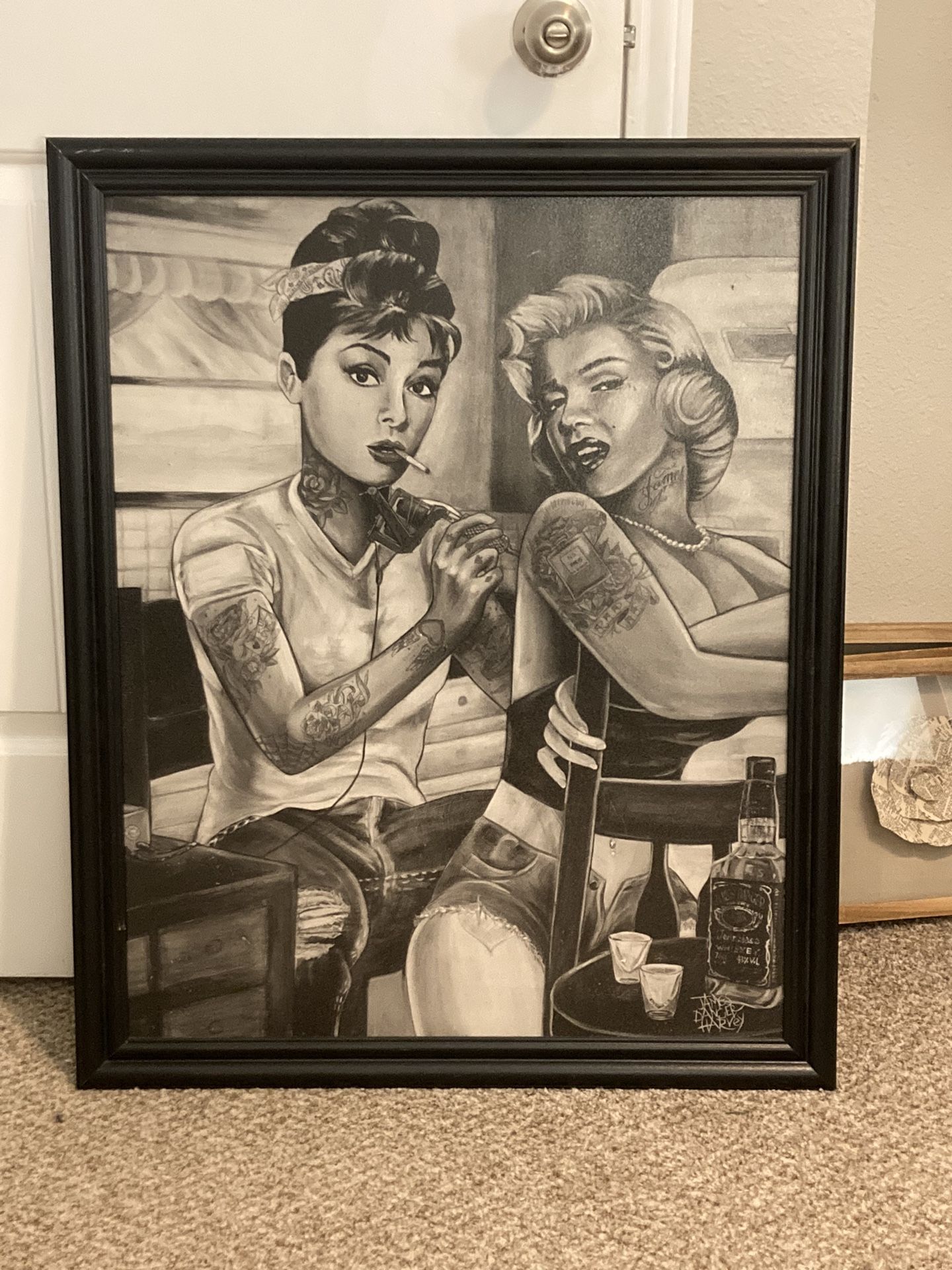 Audrey Hepburn and Marilyn Monroe Tattoo Scene