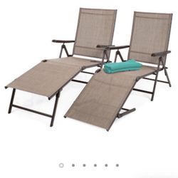 Garden/Patio/Pool/Outdoor Lounge Chairs Set Of 2 