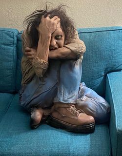 Realistic Horror psycho man, Halloween Prop Figure