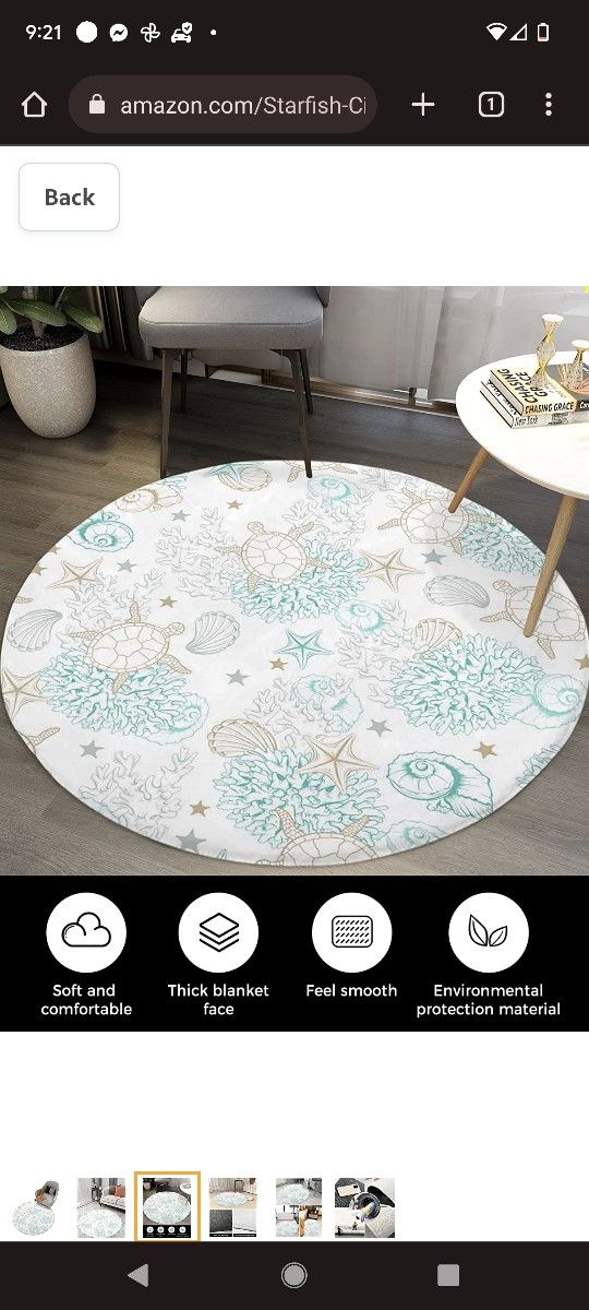 $65 ONE HONEY ROUND 60 AREA RUG