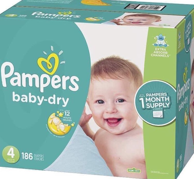 Pampers Baby Dry size 4 diapers- pañales