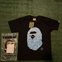 Bape Black And Blue Sea Tee Size Small