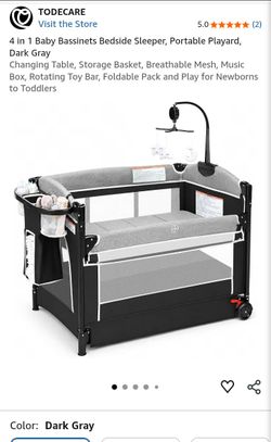 Pack and play bedside sleeper baby bassinet cuna plegable cuna portátil