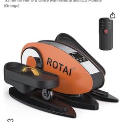 Under Desk Elliptical Massage Machine for Elderly Seniors Electric Leg Circulation Foot Pedal Exerciser, Smart Portable Trainer for Home & Office with