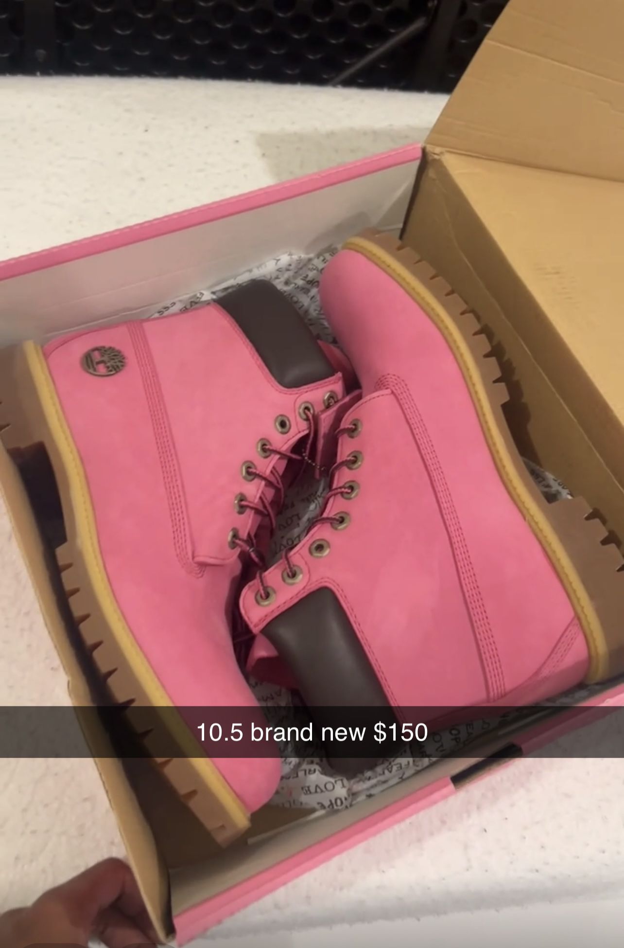Breast Cancer Timberland Boots Size 10.5 Og All 
