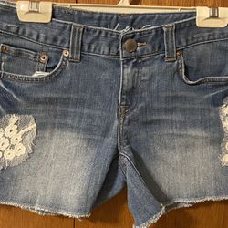 International Concepts Shorts Womens size 4 Blue Stretch Denim Mid Rise 