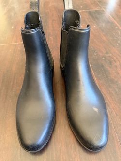 Black Chelsea Rain Boots