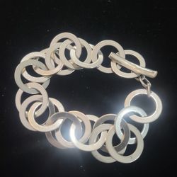 Silpada Silver Heavy Circles Bracelet 