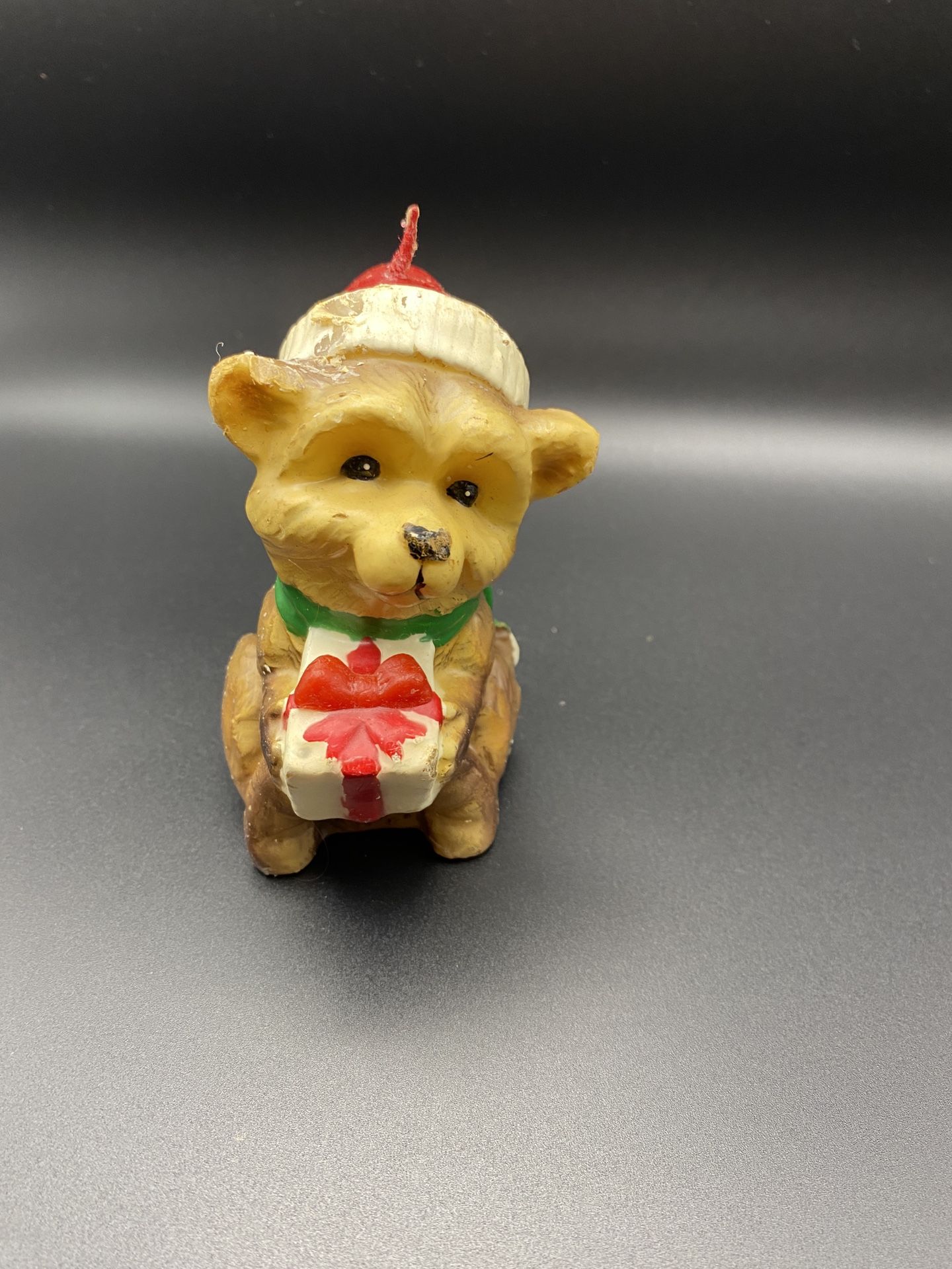 Vintage Raccoon Christmas Candle