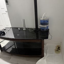 Bunk bed/glass tv stand/ nice sofa