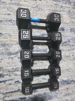 5 Dumbbell Weight Set 30lbs - 10lbs