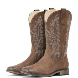 IUV Cowboy Boots For Women Square Toe Wide Western Boots 9.5