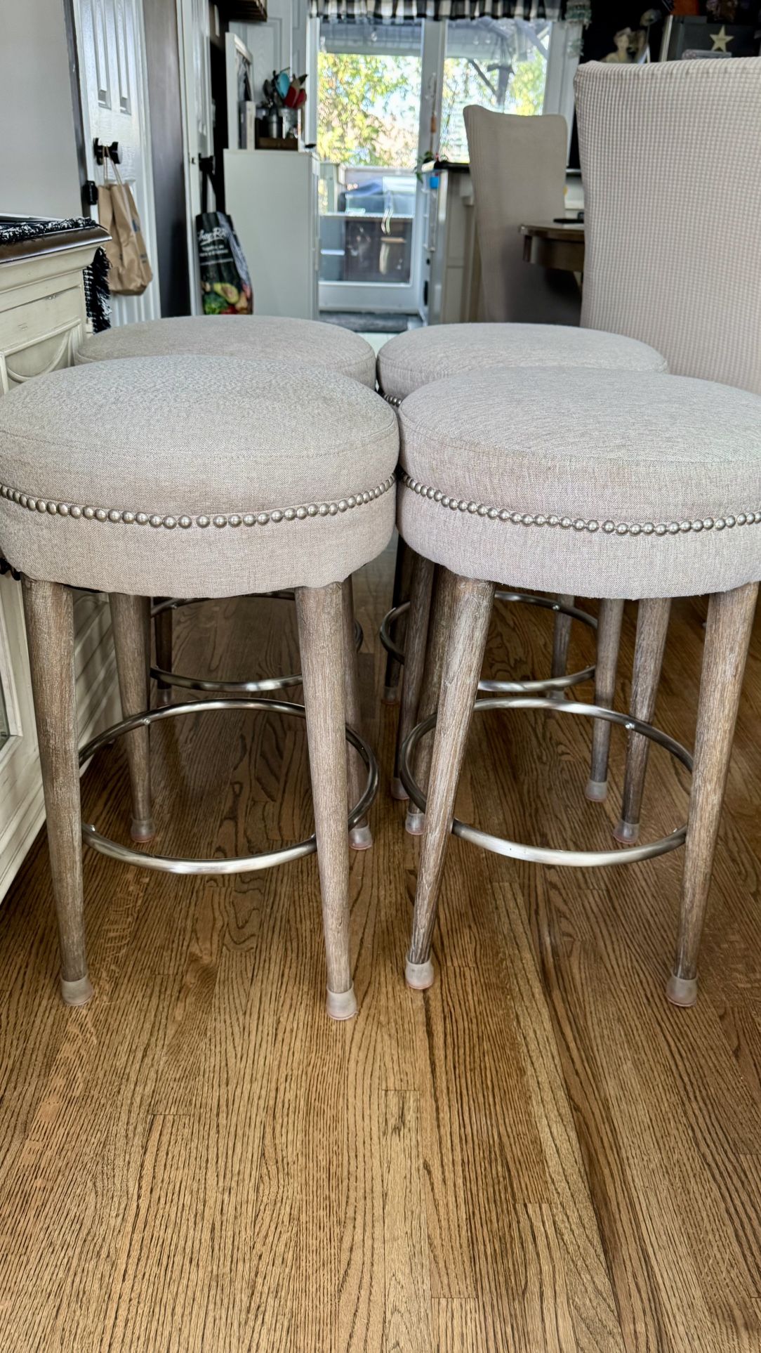 Set of 4 Upholstered Barstools – Great Condition