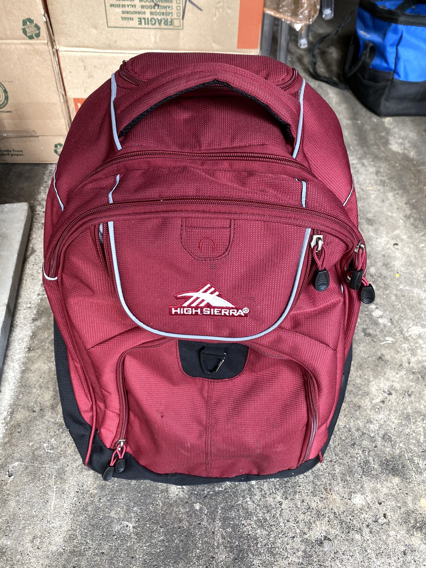 High Sierra travel backpack with wheels
