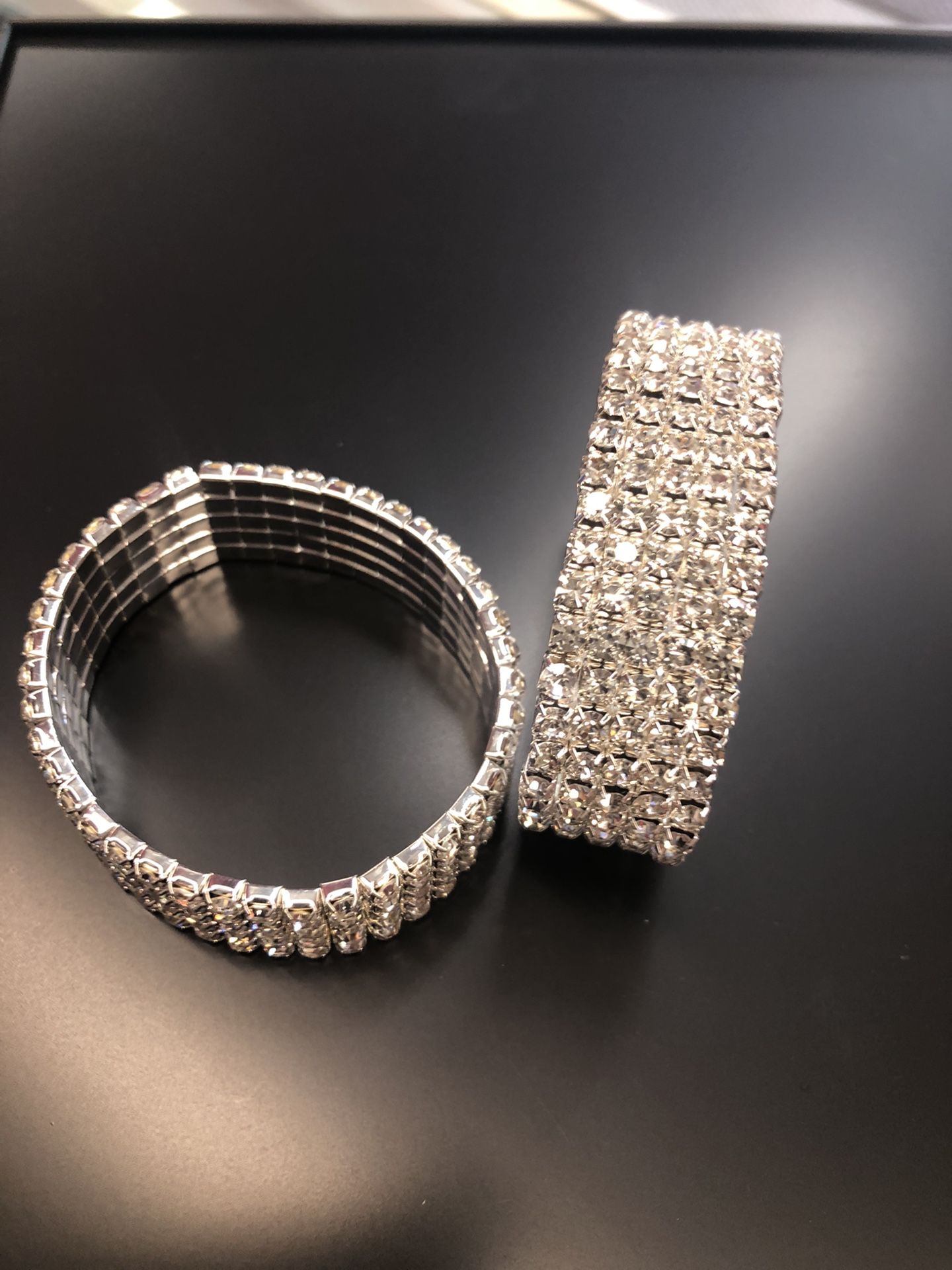 1 pc Rhinestone Wrist Band Stretch Corsage Wedding Prom