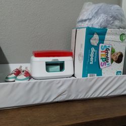 Baby Diapers/Changing Cushion/Wipey Warmer 