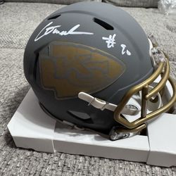 Charles Omenihu Signed Slate Kansas City Chiefs Mini Helmet W/ Metabilia Coa