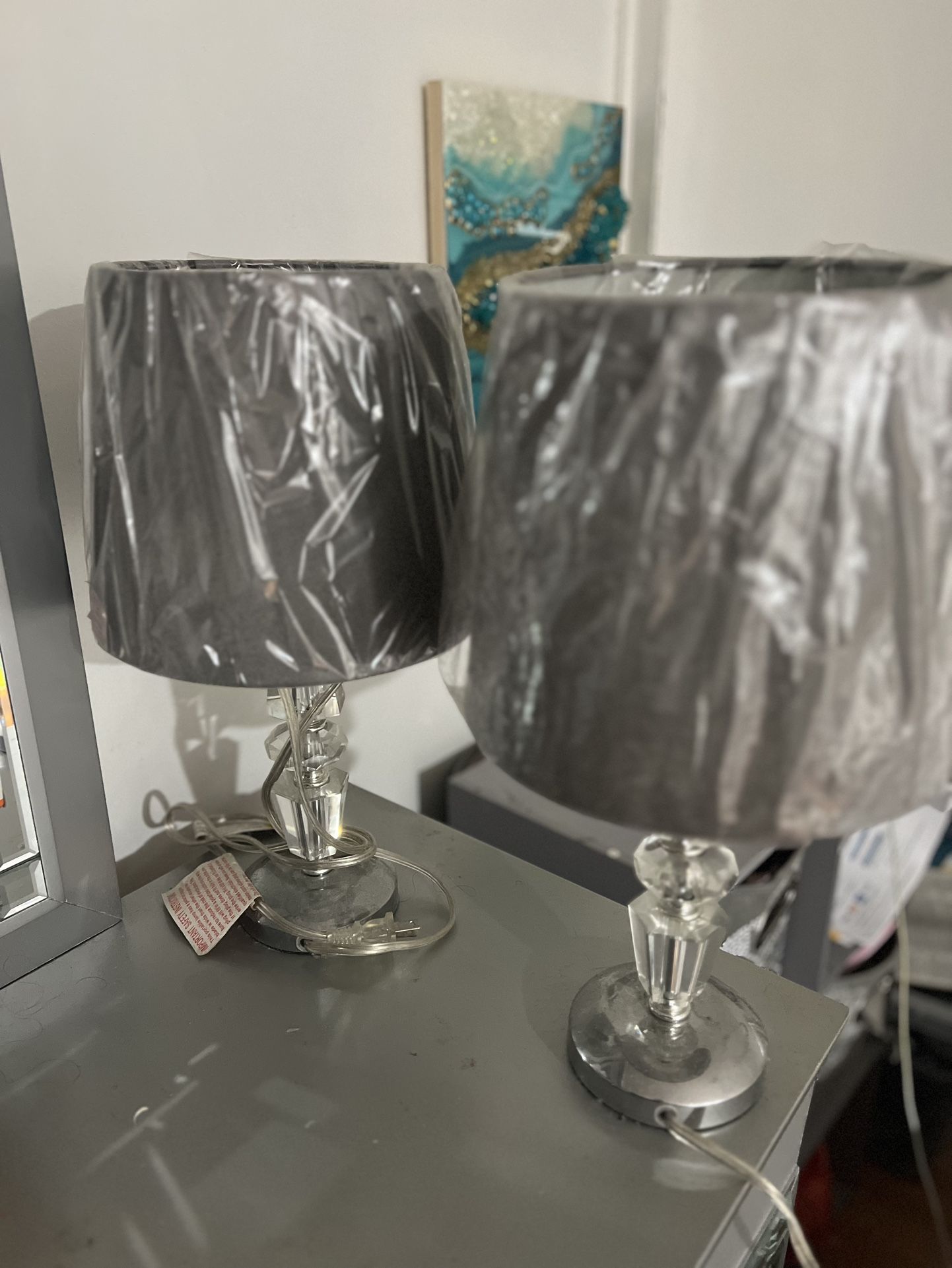 Grey  Mini  Lamps