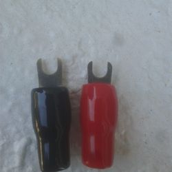 4gauge Gold Fork Terminal. Great for car audio. pack of 10. Comes with 5red&5black. $10 for the pack of 10