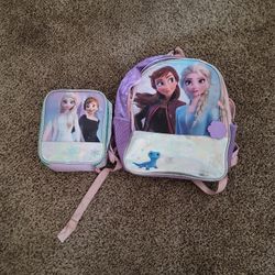 Back To School Backpack And Lunch Box Frozen Anna And Elsa