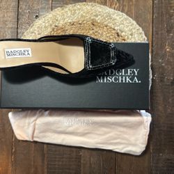 Black Velvet Badgley Mischka Mule