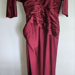 Nordstrom Stunning 2 pc. sleeveless burgandy pleated prom or formal dress