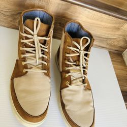 Mens Timberland Earthkeepers  Brown Leather Textile Lace Up Boots Size 12