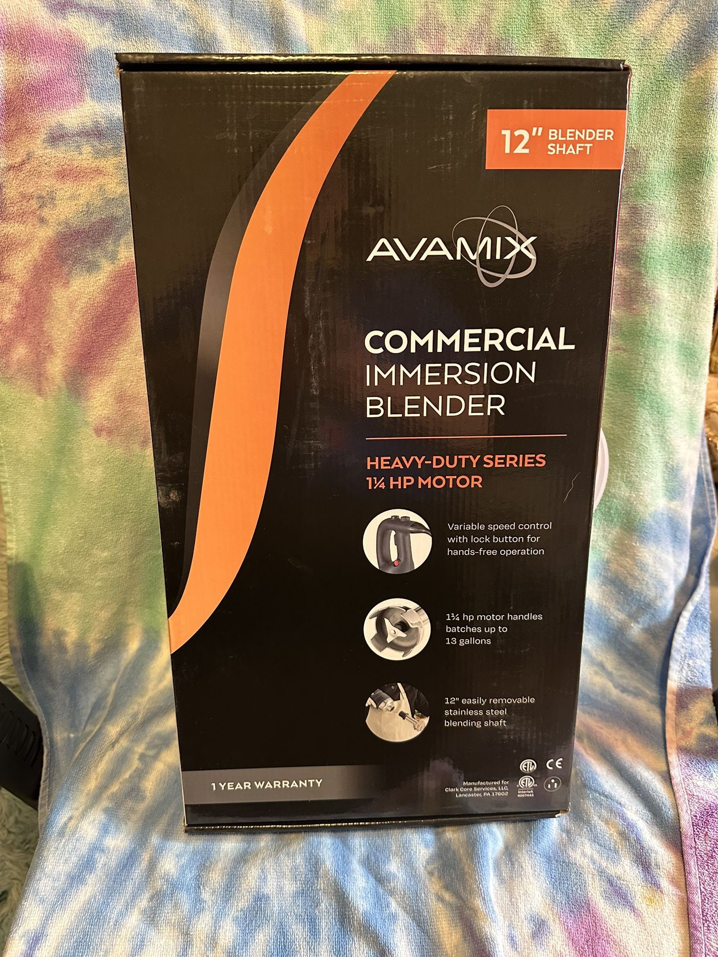 New - Commercial Immersion Blender 1 1/4 hp