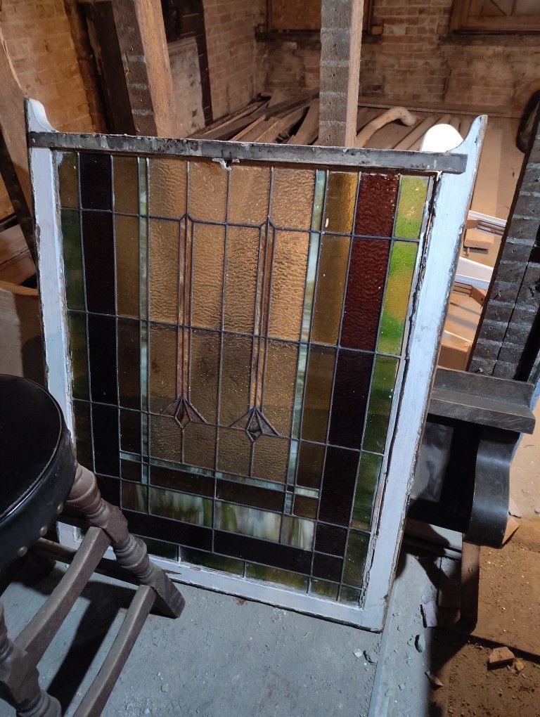 Vintage Stain Glass A Priceless Peice Make Me A Offer One Of A Kind