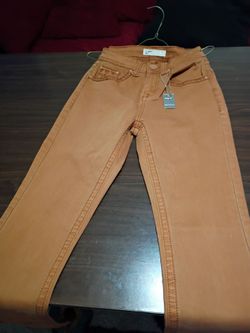Burnt orange jeans
