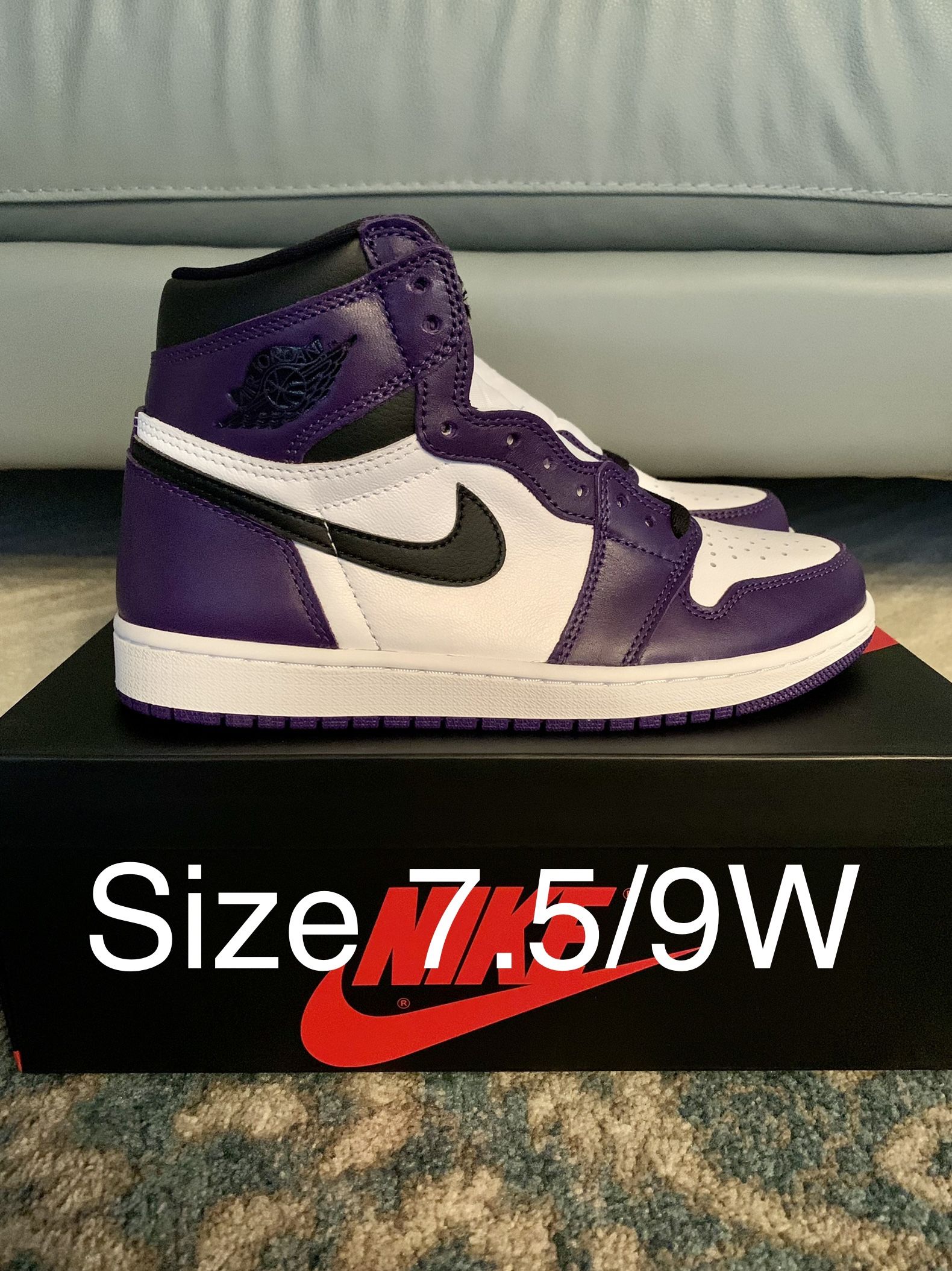 Nike Air Jordan 1 Retro Court Purple 2.0 - Size 7.5