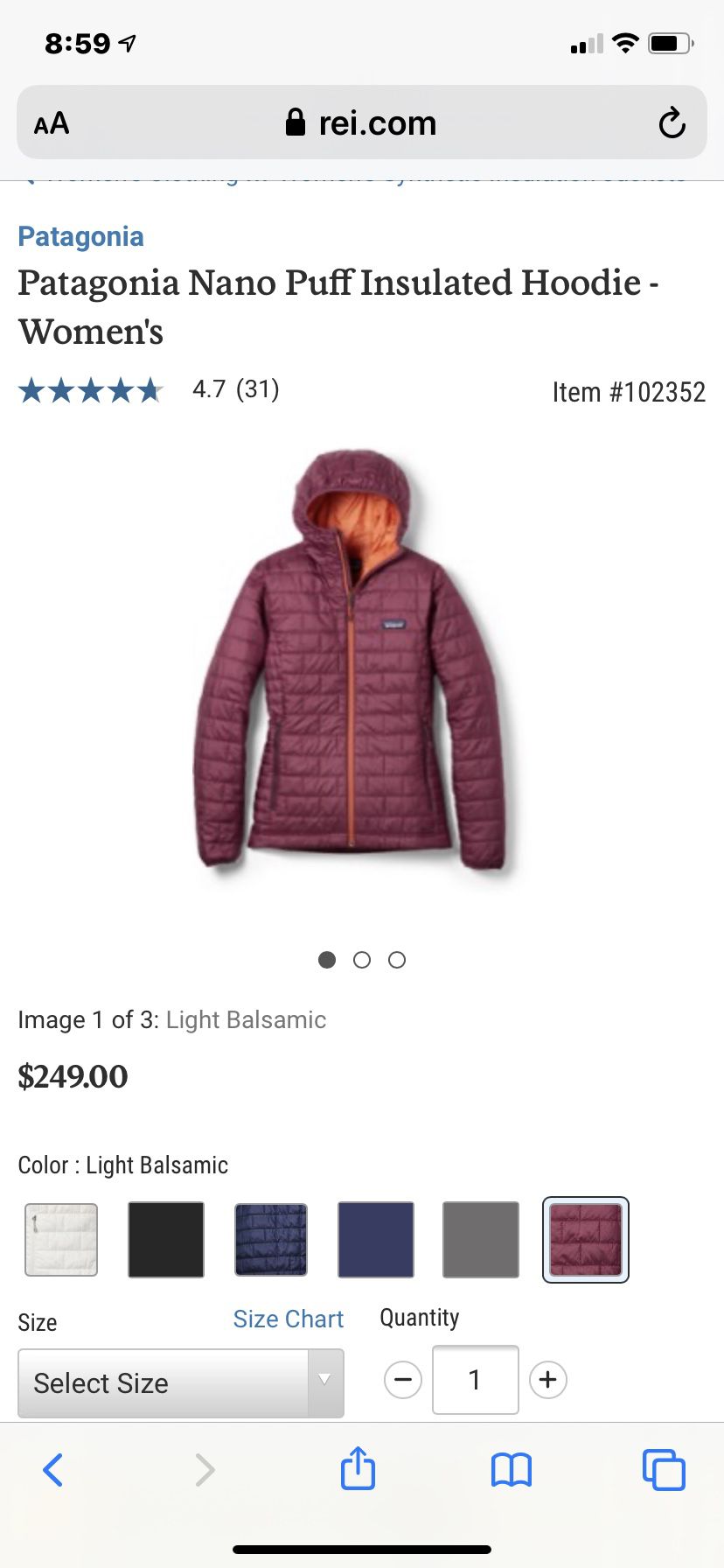 Patagonia nano puff insulated hoodie jacket