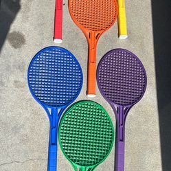 2 Plastic Tennis Rackets For Kids