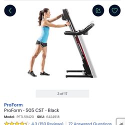 Pro Form 505 CST Treadmill Brand New