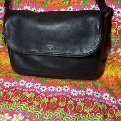 Fossil Zipper Flap Foldover Crossbody