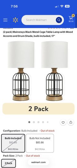 2 lamps new unused with tags