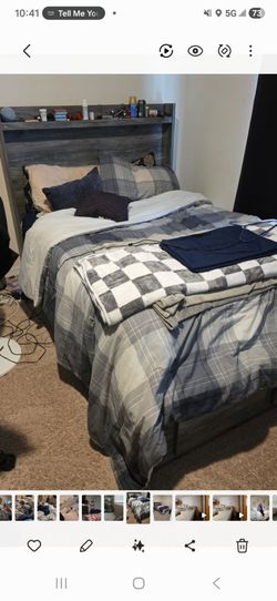 Twin size captains bed
