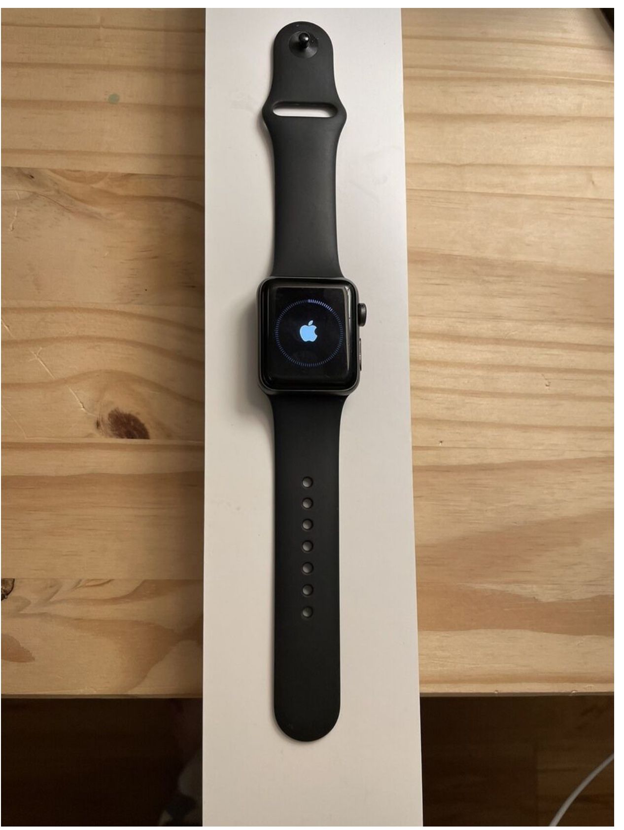 Apple Watch Series 3 38mm Space Gray Aluminum Case Black Sport Band Smart Watch