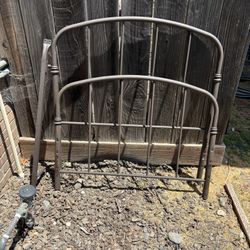 Twin Bed Frame Bronze Colored Metal 