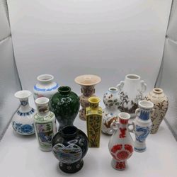 Vtg Treasures Of The Imperial Dynasties Miniature Vases 1980-Rare Complete Set 