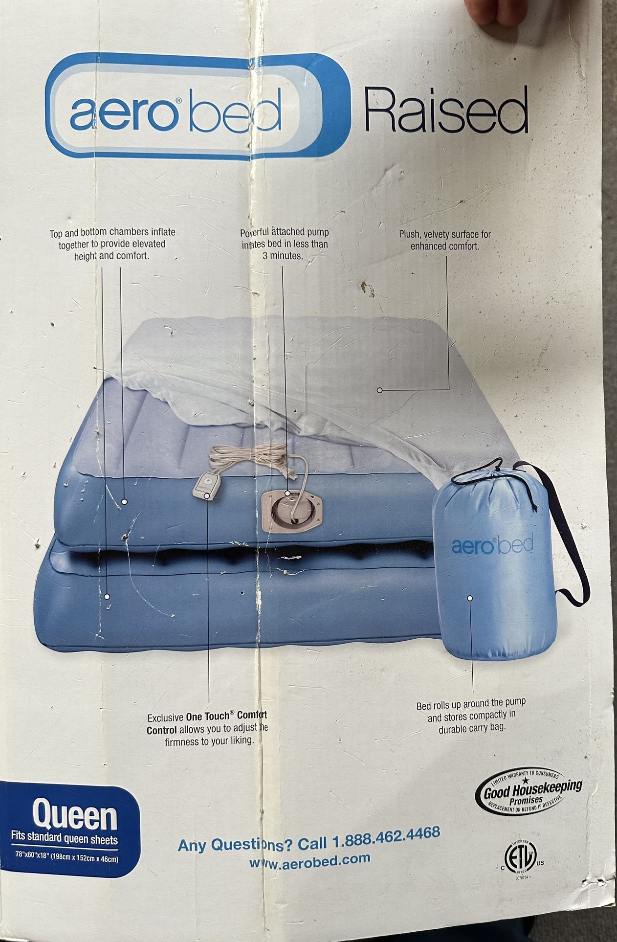 AeroBed Queen size Raised Air Mattress Barely Used for Sale in Seatac, WA OfferUp