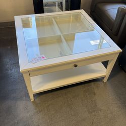Shadow Box Display White Coffee Table (in Store)