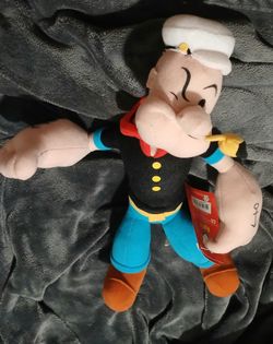 Popeye The Sailor Man Plush Doll 14" New/ With Tags