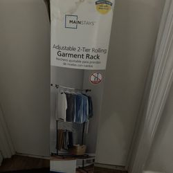 Mainstays Two Tier Rolling Garment Rack