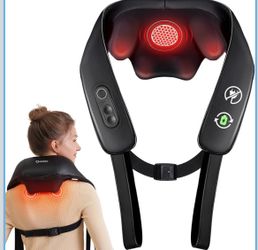 KNQZE Cordless Neck and Shoulder Massager with Heat, Back and Neck Massager