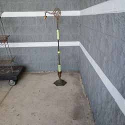 Antique Art Deco 1920's Jadeite Floor Lamp/ W Bulb Cover