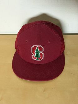 Stanford Cardinal New Era 59FIFTY Fitted Hat Size 7 Red Mesh NCAA Tree Logo