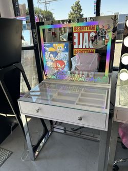 Hello Kitty Vanity Table And Bow Mirror Set