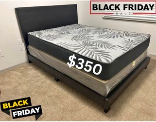 Brand New Queen Size Bed With Mattress & Box Spring | Pay After Delivery 🚚